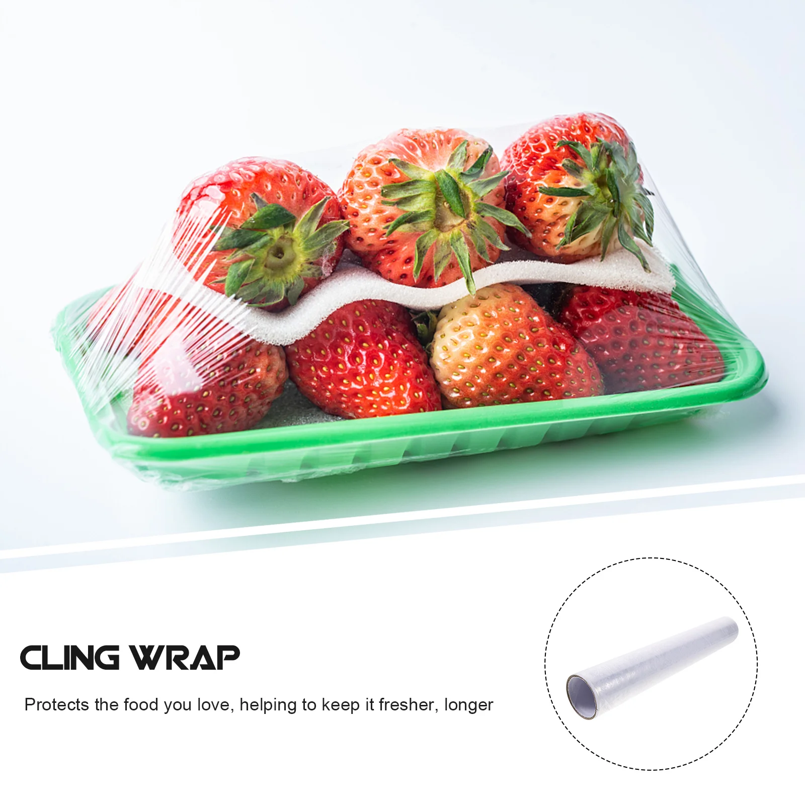 

1 Roll Food Cling Wrap Disposable Clear Food Save Wrap Slide Cutter 2000x30cm Protection Film