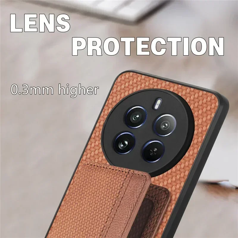 Case for Realme 13 Pro Plus Wallet Card Holder Leather Phone Cover for Realme 13 Plus 12 11 10 Pro Plus 12X Magnetic Stand Bag