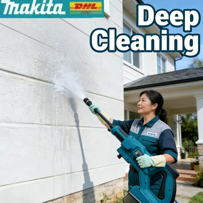 

Makita DHW180 cleaning machine lithium battery 18V car wash gun outdoor portable high-pressure water gun has five spraying mode