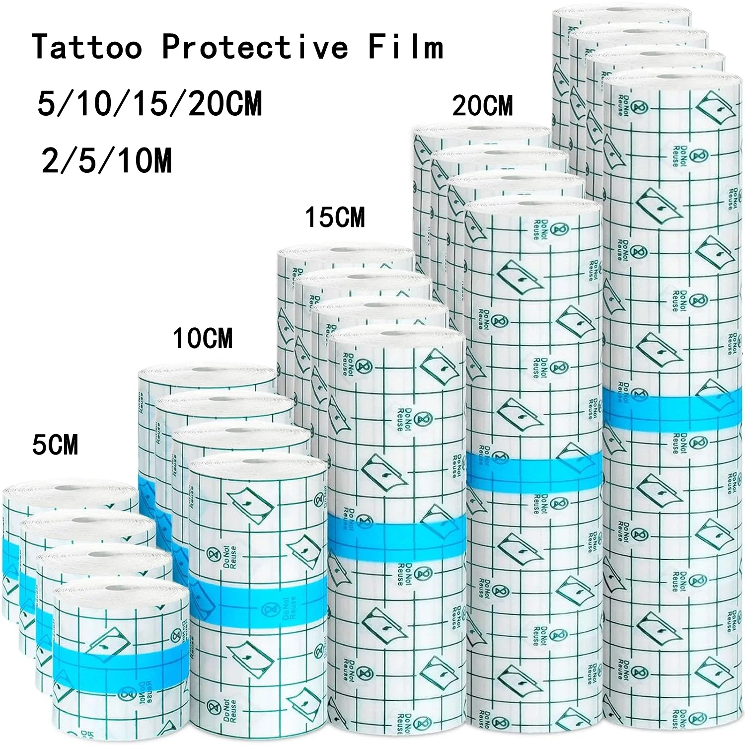 

10/5/2 м водонепроницаемая пленка для татуировки, полиуретановая лента, уход за защитной кожей, лечебный клей для татуировок, ремонтные бинты, аксессуары для татуировок