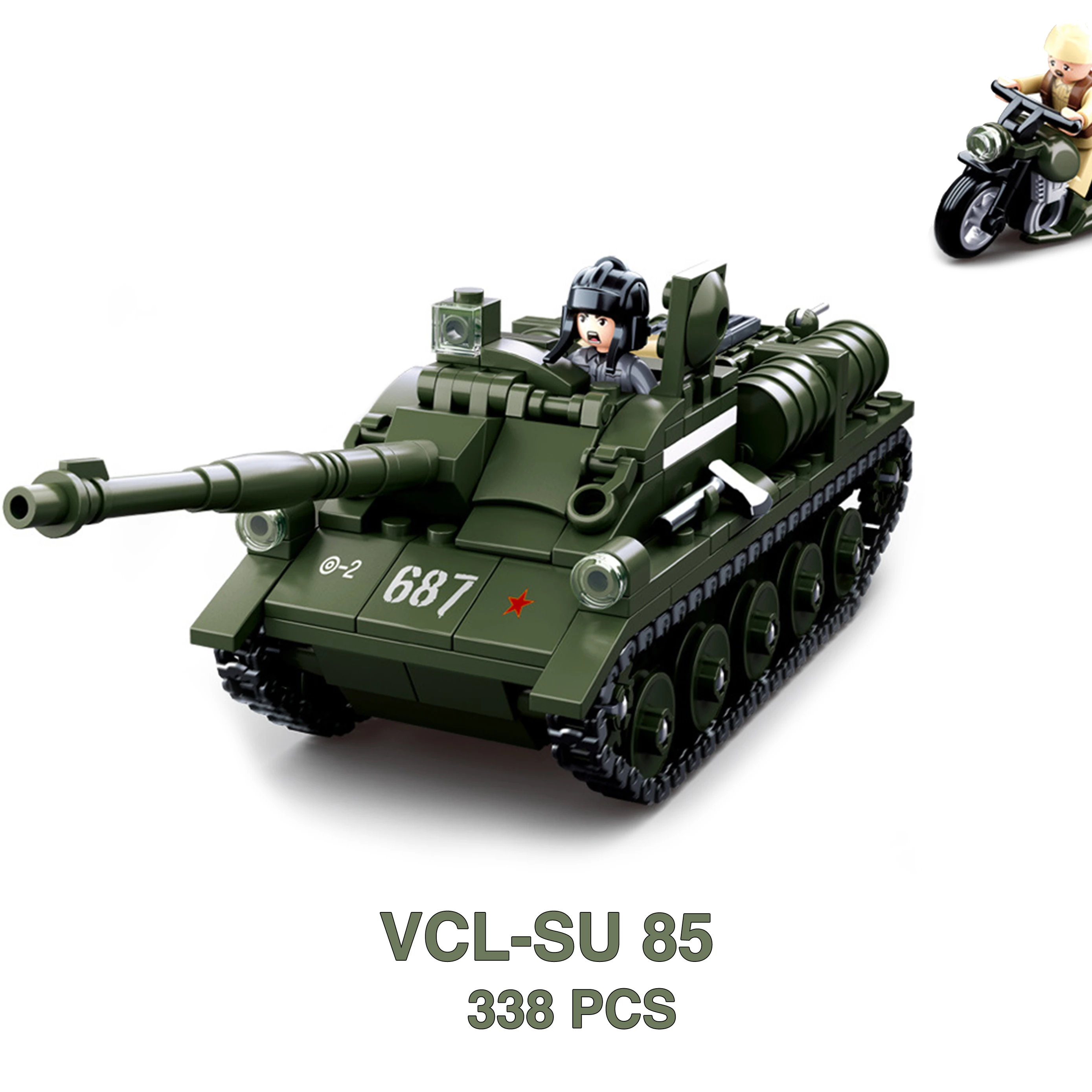 8 in 1 Sdkfz7 half track Military Armored Car Tank Panzer Jeep WW2 Army Soldier Model Building Block Brick Children Gift kid Toy