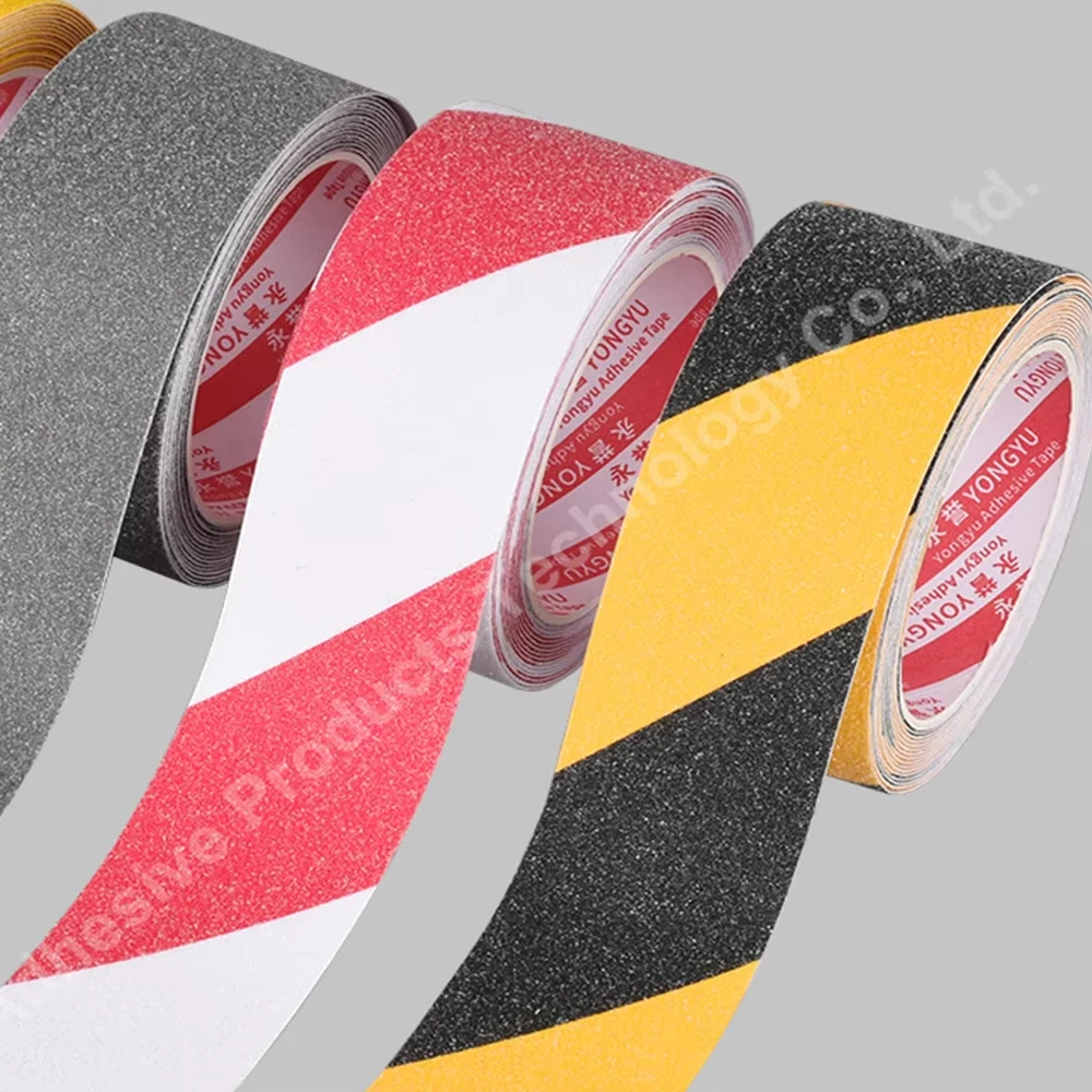 Red White Self-Adhesive Anti-Slip Tape Frosted Corridor Steps Ramp Indoor And Outdoor Bathroom Kitchen Tile Floor