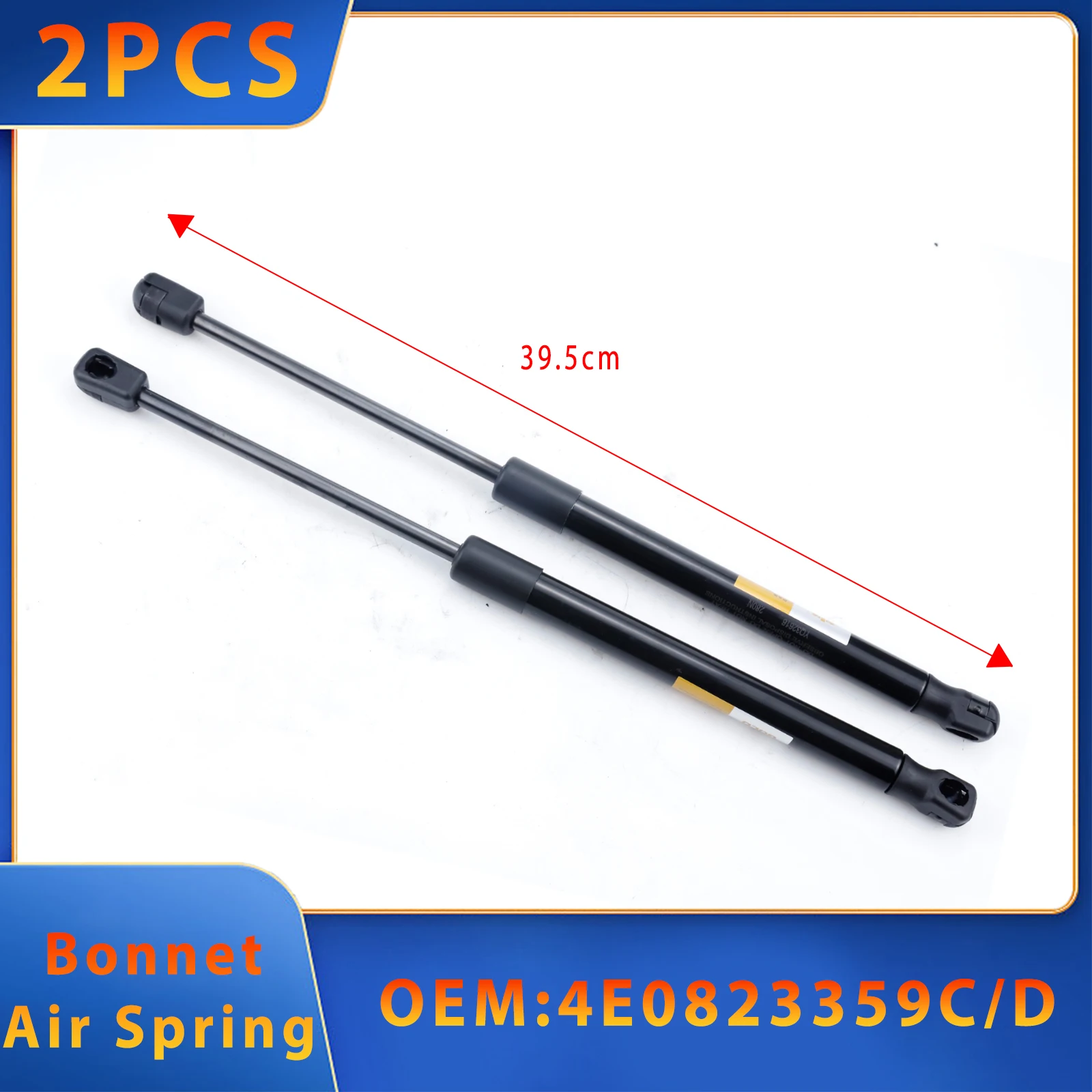 

2PCS Bonnet Air Spring For AUDI A8 2002-2009 A8L 2003-2013 S8 2006-2013 4E0823359C/D 2.8L 3.0T 3.2L 3.7L 4.0T 4.2T/L 5.2L 6.0L