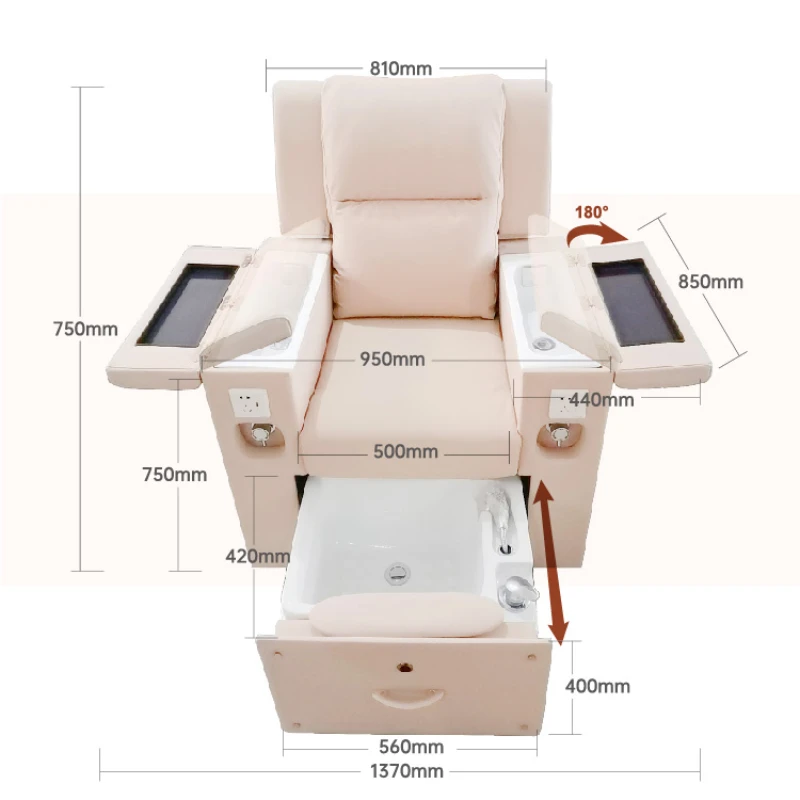 

Nail beauty, eyelash beauty, embroidery, foot bath care, foot repair, water supply and drainage, multifunctional sofa, spa chair