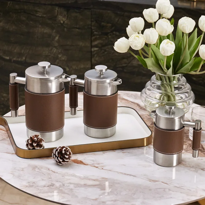 304 Stainless Steel Kettle Coffee Pot Model Room Hotel Restaurant Living Room desktop Coffee Table Decoration