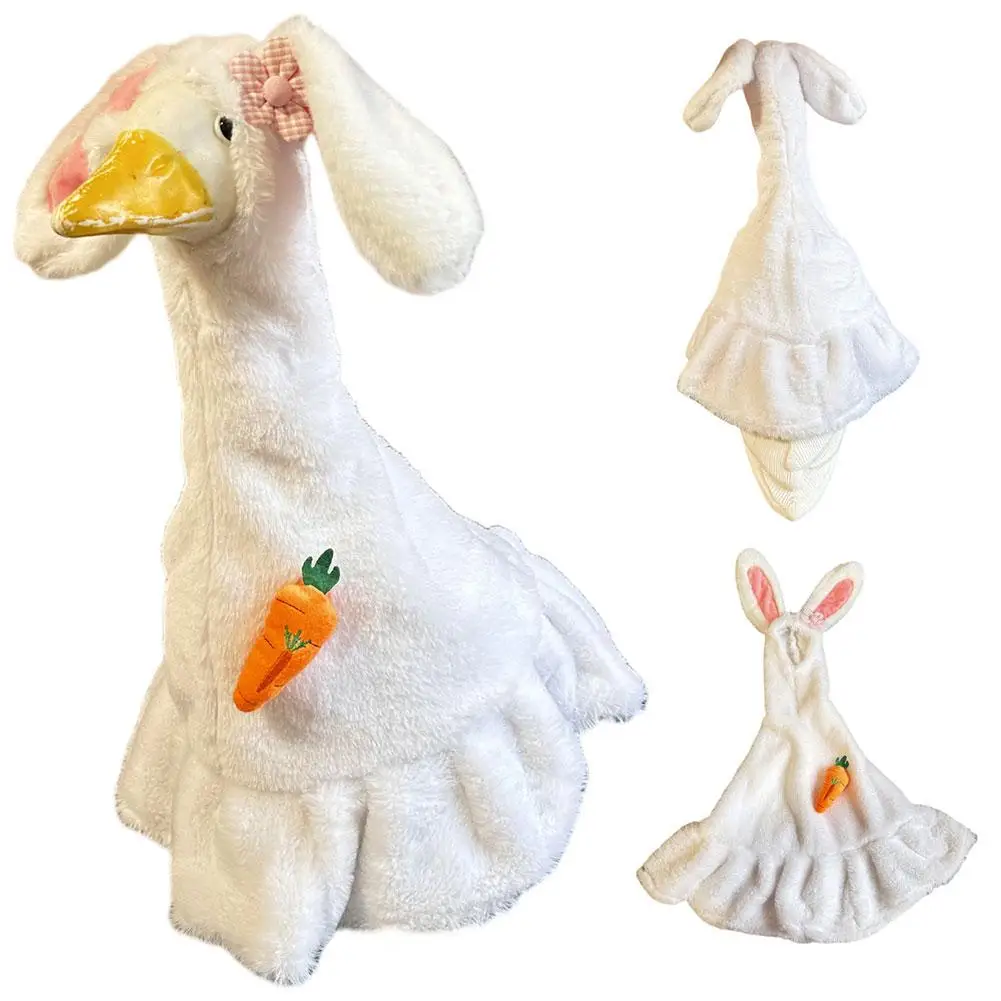 Porch Goose Long-eared Rabbit Goose Clothing Big White Clothing Goose Decoration Lawn New Courtyard Art Terrace G4i9