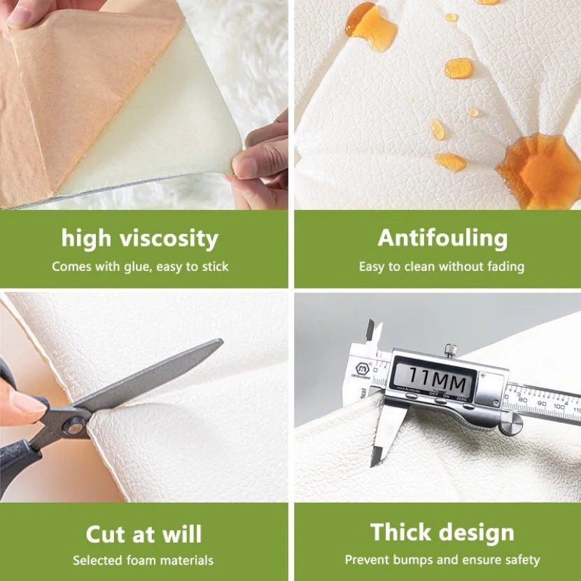 ثلاثية الأبعاد ملصقات جدار ذاتية الصنع خلفية ذاتية اللصق رشاقته حصير المضادة للتصادم جدار حصيرة وسادة غرفة نوم الاطفال غرفة المعيشة مقاوم للماء #6