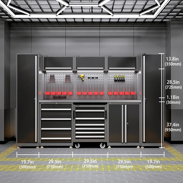 Metal Tool Cabinet OEM/ OBM for Garage Storage & Work Bench Metal Tool Cabinet Heavy Duty Workbench