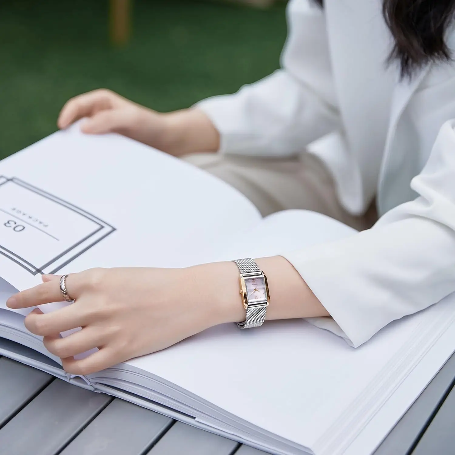 حلقة ميلانو لساعة سامسونج جالاكسي 7/6/5/4/أكتيف 2 40 44 مللي متر حزام 18 مللي متر 20 مللي متر 22 مللي متر سوار فولاذي لساعة هواوي GT 2-2e-2pro