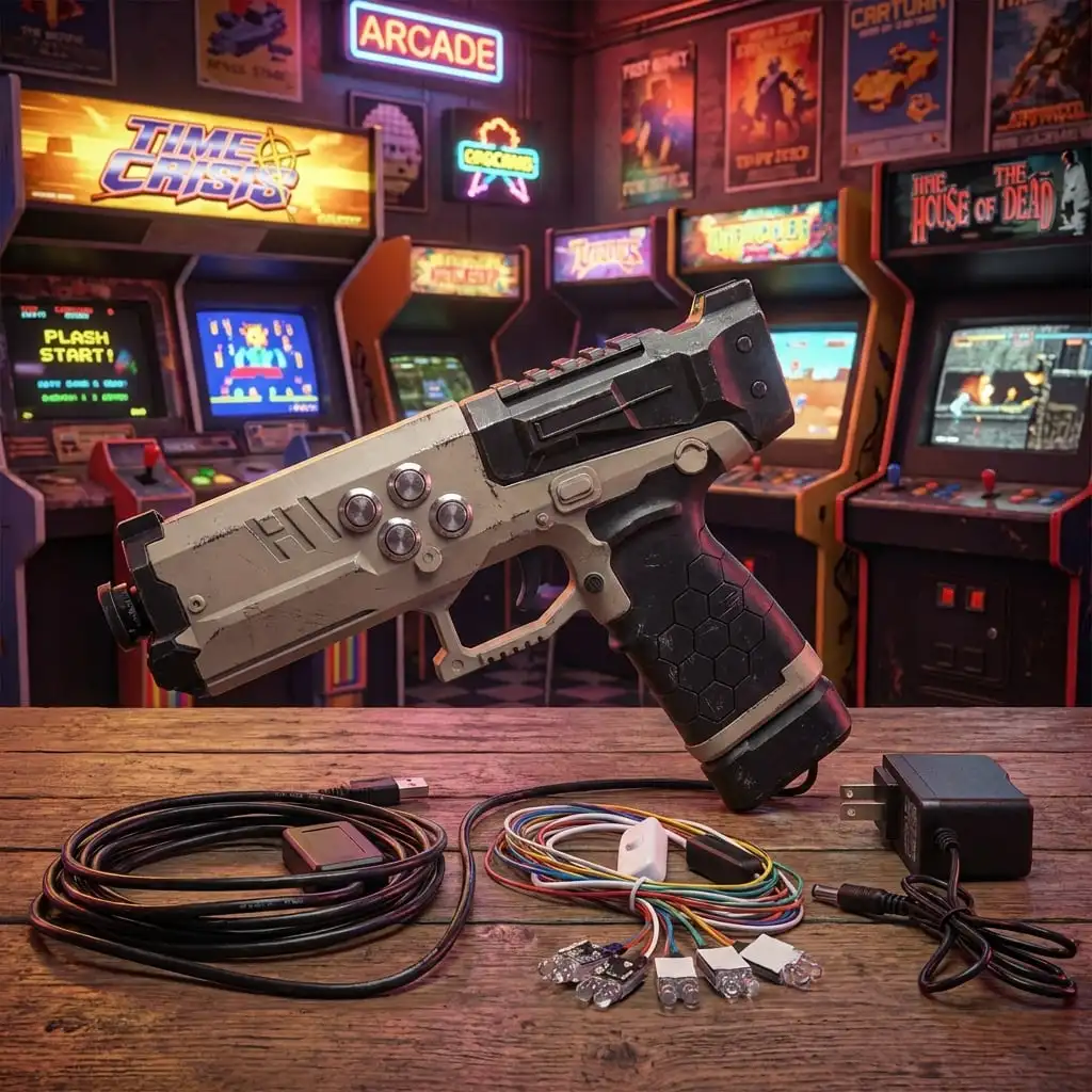OpenFire Light Gun with Motor Kit for Family Entertainment Support PC USB Connection