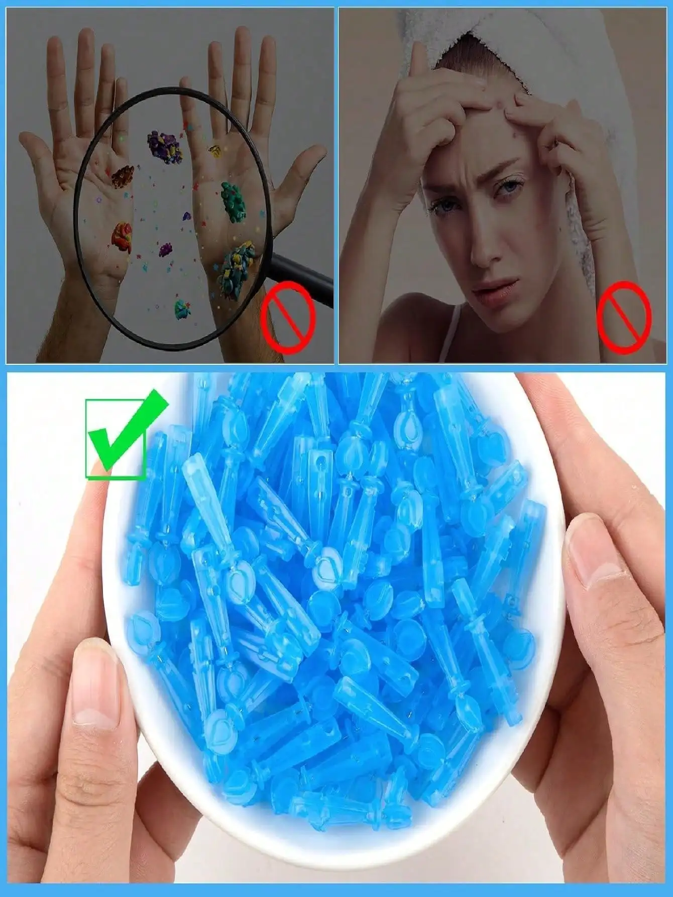 Aiguilles stériles jetables pour boutons, 50 pièces, outils professionnels d'extraction d'acné pour Salon et maison