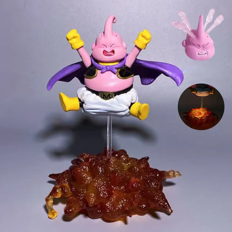 

15cm Anime Dragon Ball Explosion Majin Buu Figure Cute Fat Buu Luminous Action Figures PVC Model Toys Children Christmas Gifts