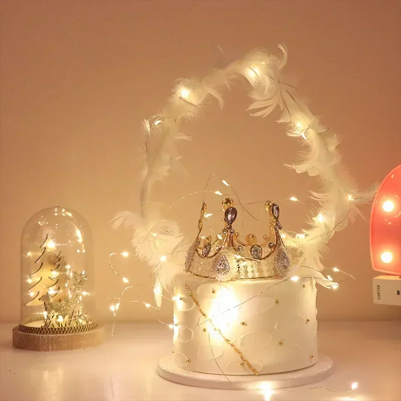 LED سلسلة أسلاك نحاسية أضواء DIY بها بنفسك الديكور شجرة عيد الميلاد بطارية تعمل بالطاقة الجنية أضواء الزفاف عطلة جارلاند مصباح