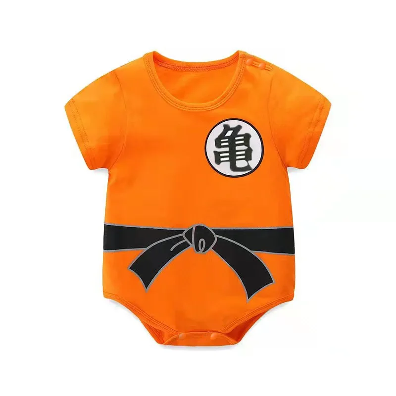 0-12month Baby Jumpsuit Cotton Comfortable And Soft Summer orange Short Sleeved baby rompers Newborn Clothes