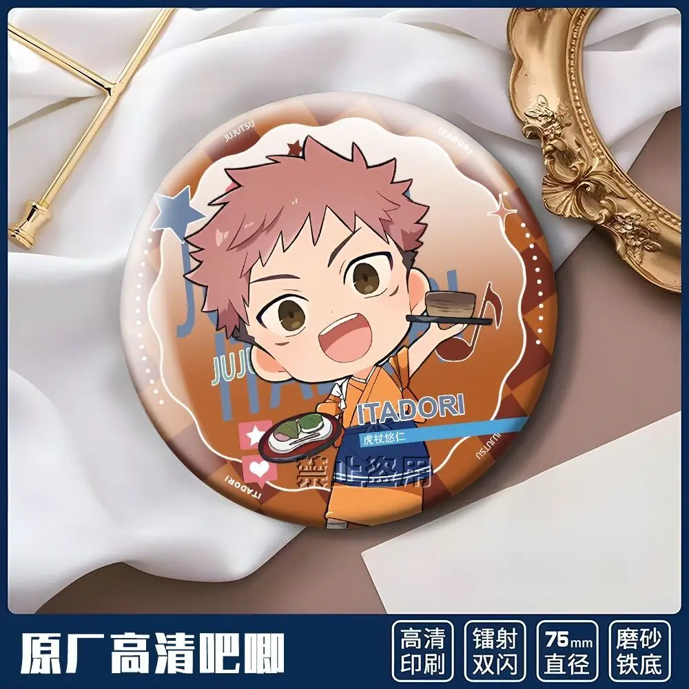 Jujutsu Kaisen Nanami O Itadori Yuji Figure Icon Badge Handmade Tinplate Brooch For Backpack Clothes Chest Ornament Gifts