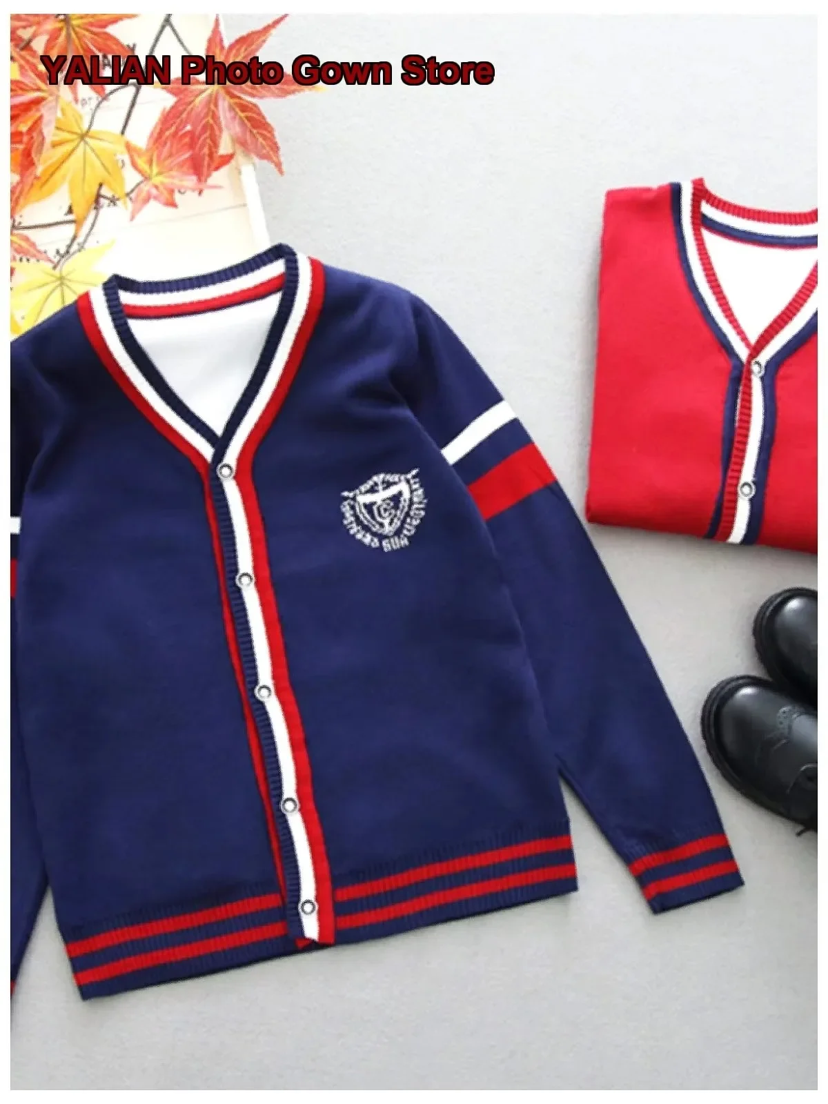 Boys Girls Cardigan Kids Autumn Winter Solid Color Fleece Lined Thickened Warm Soft Cotton Top