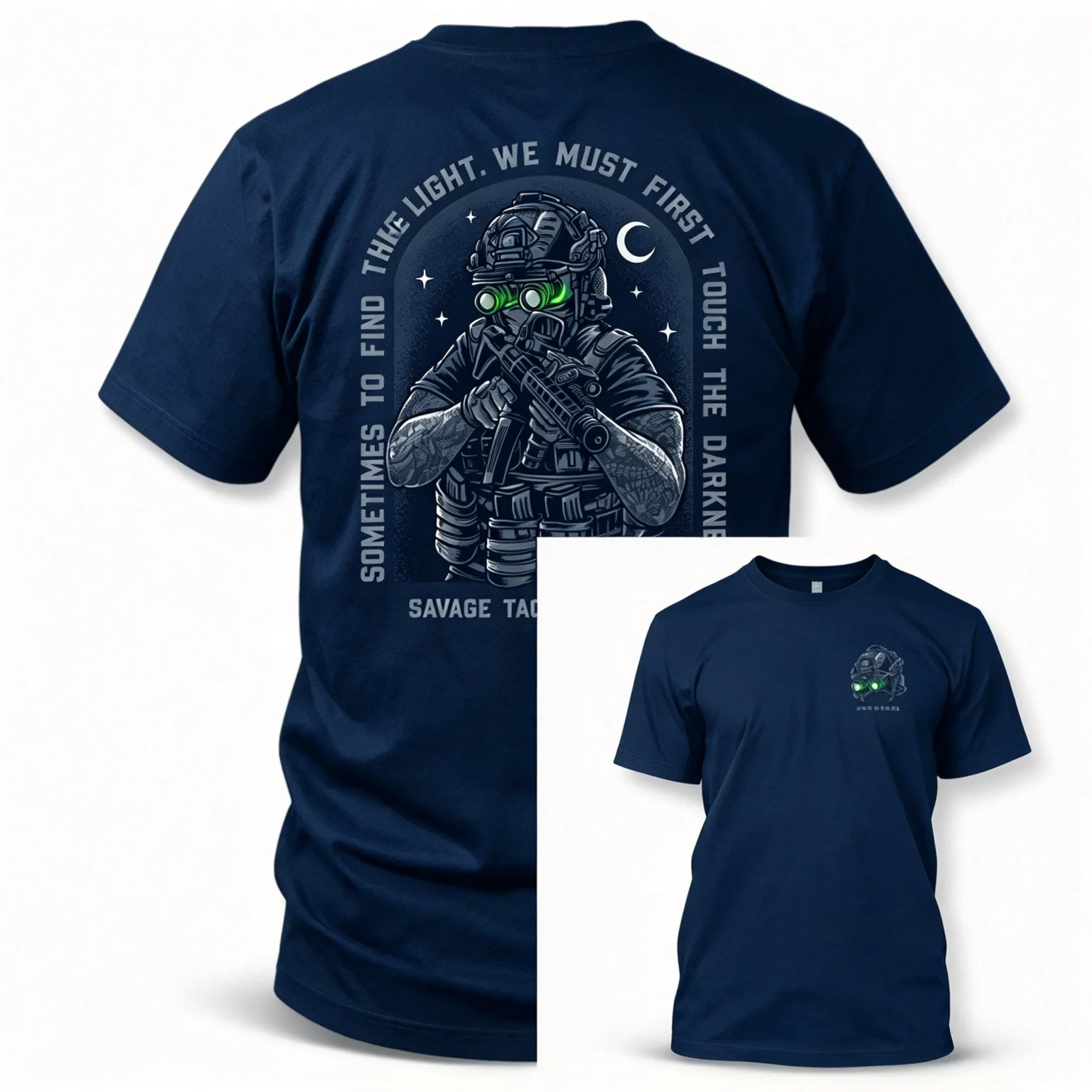 New 2026 Tactical Soldier Graphic Short Sleeve T Shirt, Unisex Oversized Tee, Kids Adults Front Back Print Casual Tops