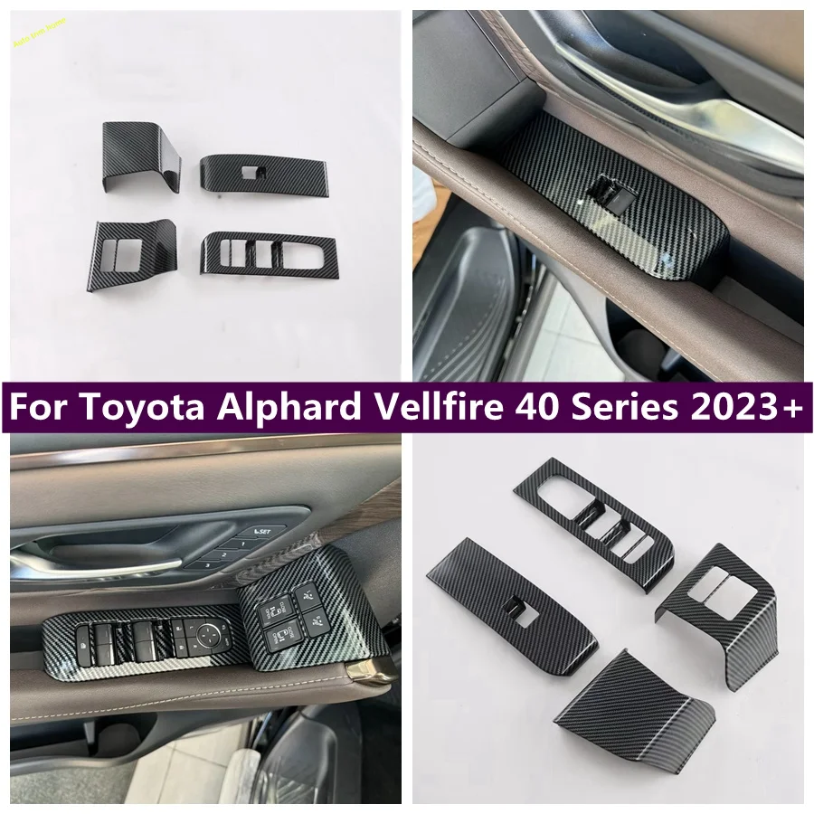 

Car Door Handle Armrest Window Lift Button Control Panel Cover Trim For Toyota Alphard Vellfire 40 Series 2023 2024 Accessories