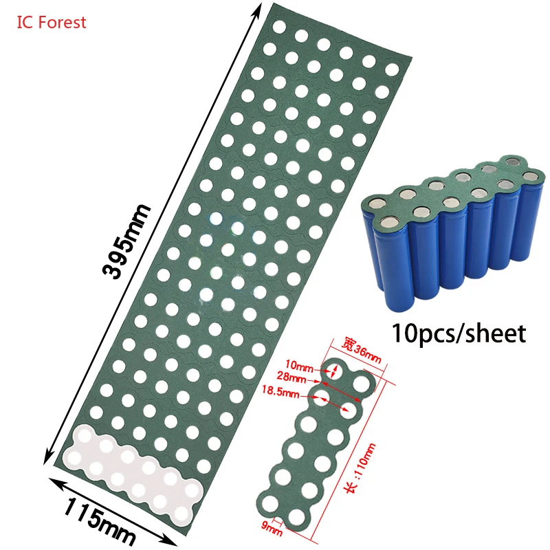 2P 3P 4P 5P 6P Hollow Solid 18650 batteria agli ioni di litio adesivo con guarnizione isolante positiva Highland guarnizione isolante in pizzo di