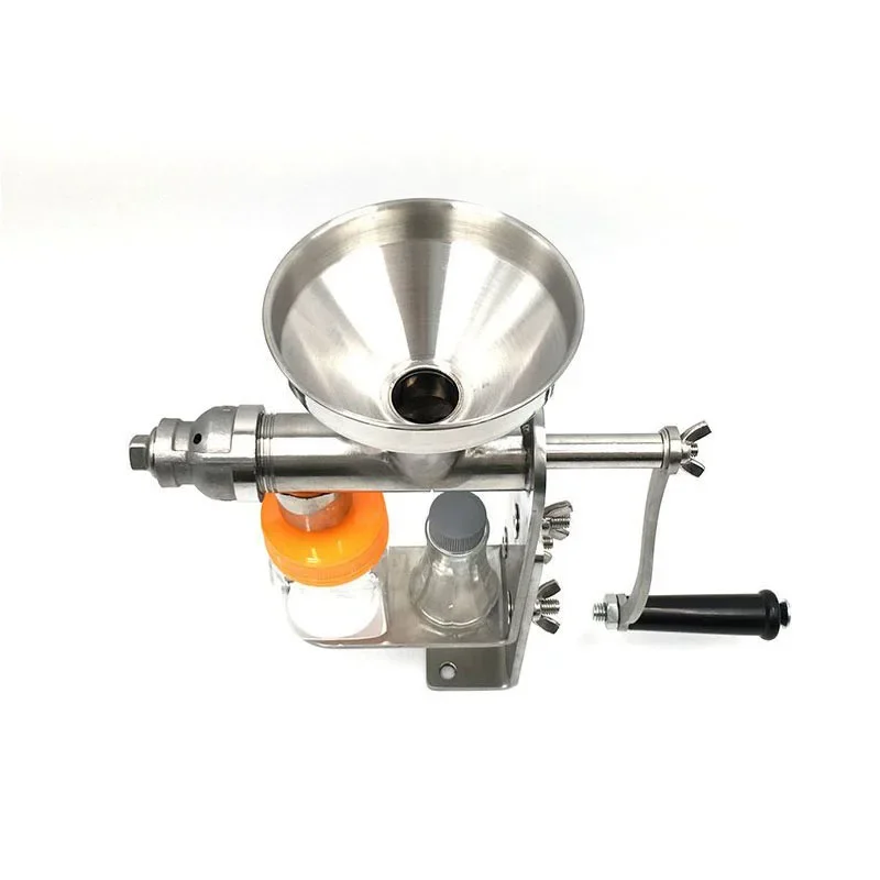 Compact Hand Crank Screw Oil Press Machine Easy Install Easy Clean Stainless Steel Manual Oil Extractor Suitable