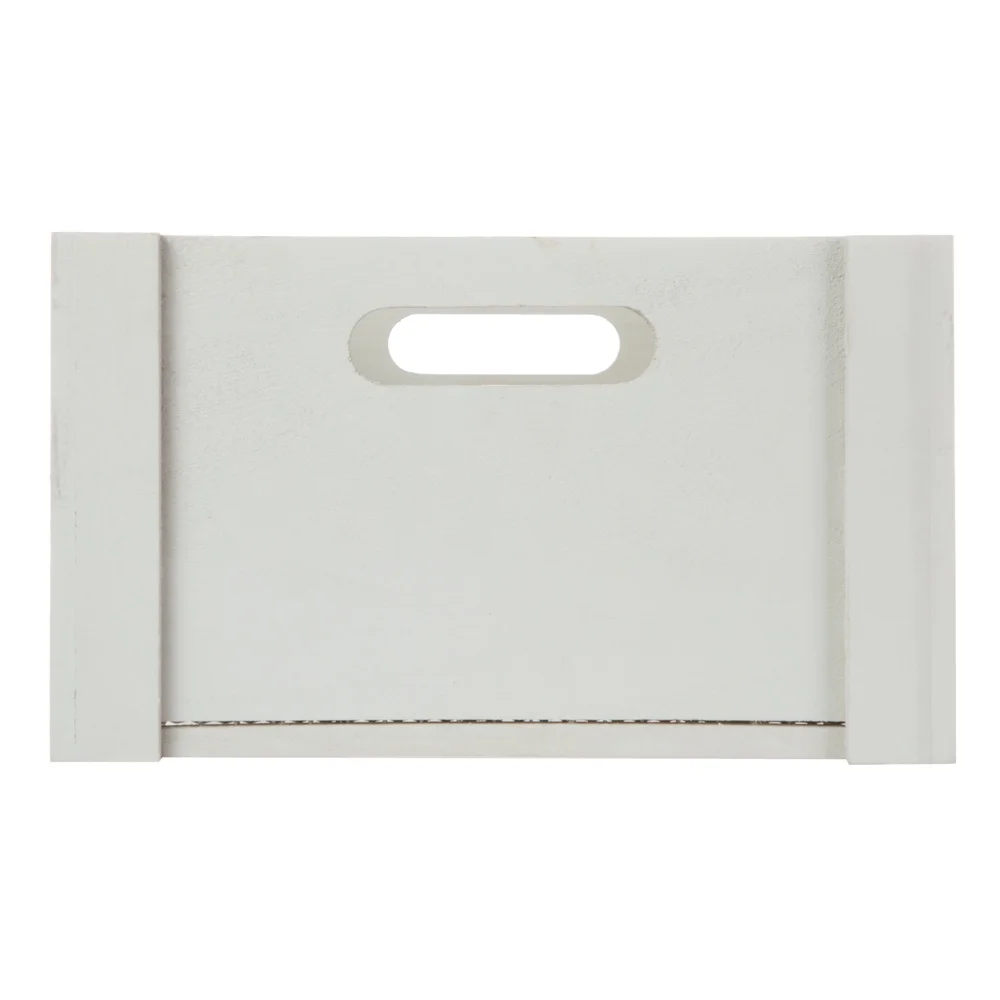 مجموعة سلة تخزين سلكية من الخشب الرمادي مكونة من قطعتين مع مقابض مقطوعة لتنظيم المنزل وتخزين العناصر الصغيرة