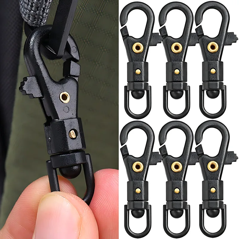 20/10Pcs Mini Rotatable Spring Backpack Clasps Climbing Carabiners EDC Keychain Camping Bottle Hooks Outdoor  Survival Tools