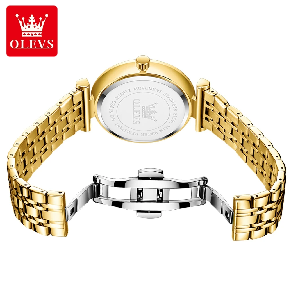 OLEVS Original Brand Men's Watch Simplicity Waterproof Quartz Watch Roman Scale Stainless Steel Strap Fashion Luxury Wristwatch