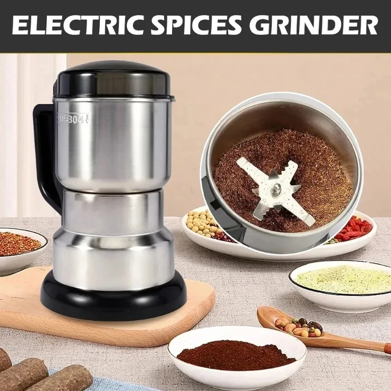 

400W 304 Stainless Electric Grinder Eight Page Blade Electric Fast Grinding Multifunction Smash Machine Rice Beans Home Blender