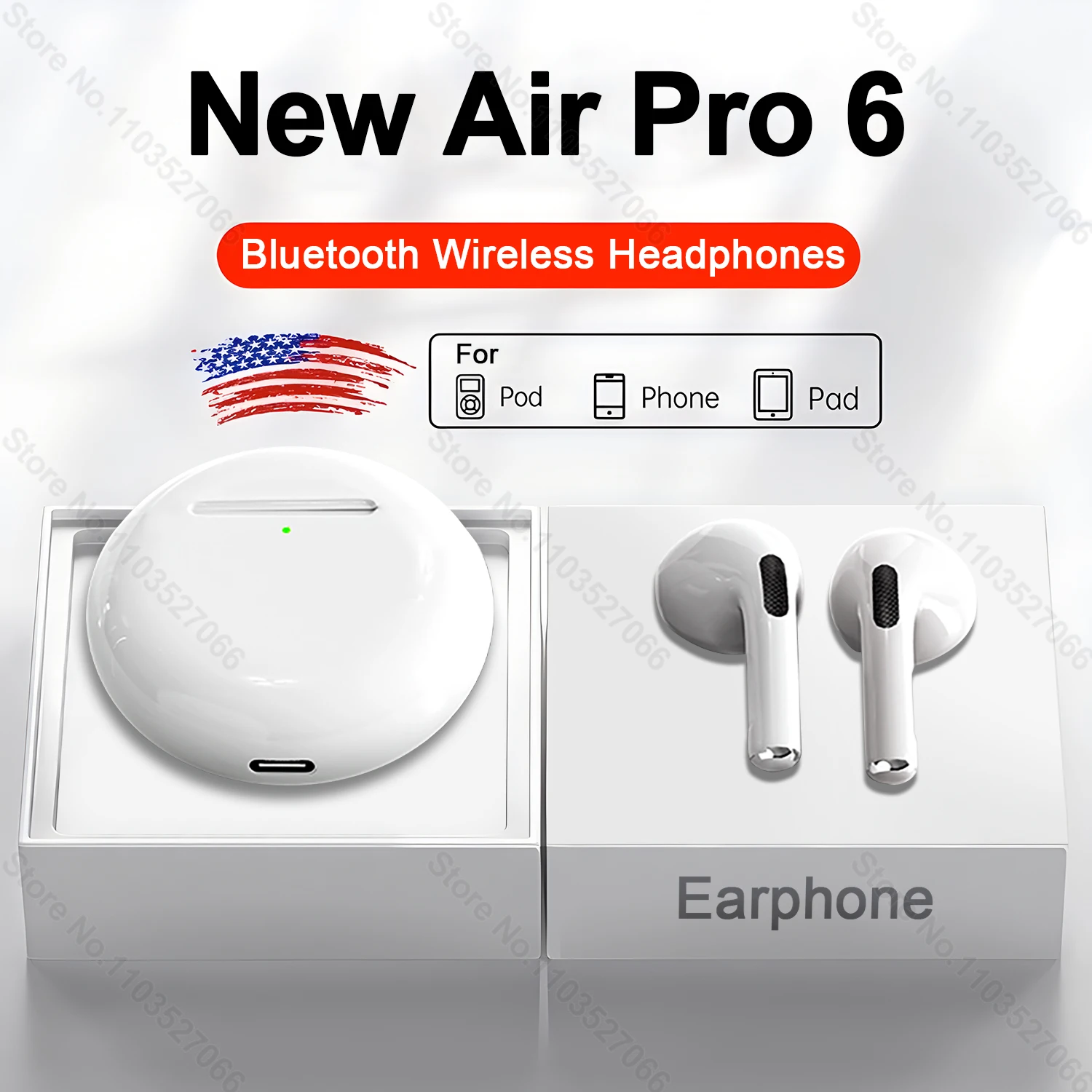 Оригинальные беспроводные Bluetooth-наушники GICEICK Air Pro 6 TWS