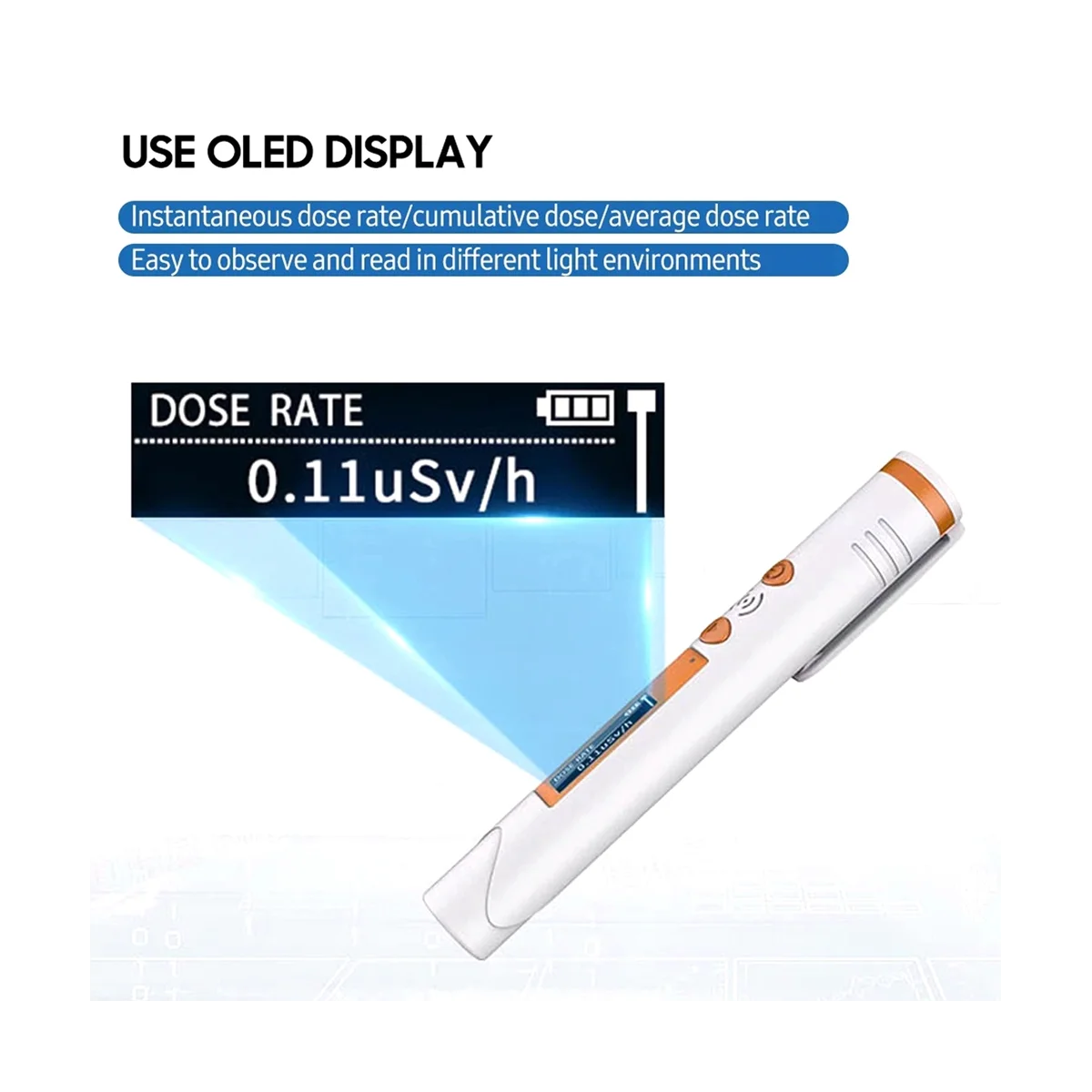 Detector De Radiação Nuclear, Pen-Type Geiger Contador, Dosímetro Pessoal, X-Ray Tester