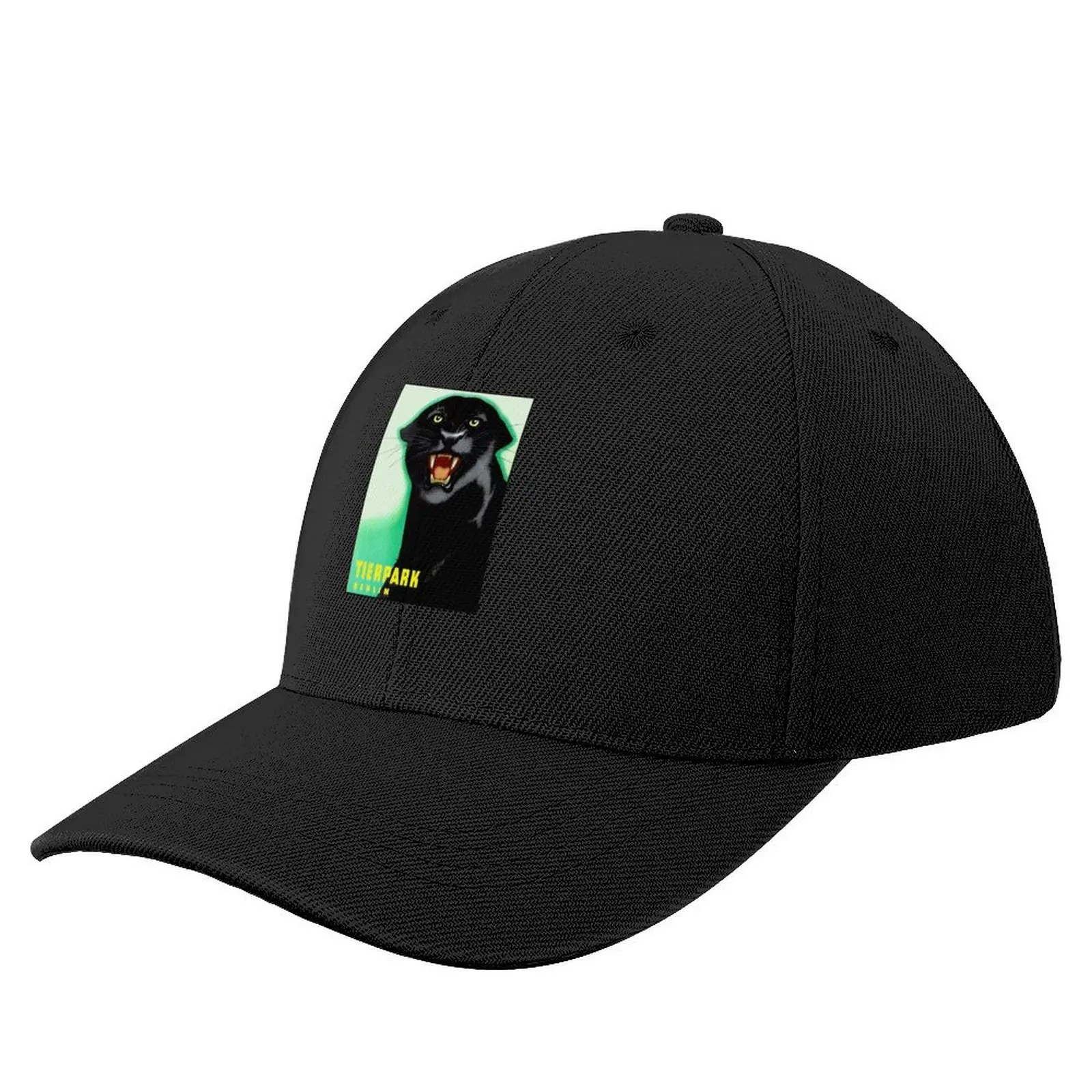 TIERPARK BERLIN ZOO; Vintage Black Panther Print Baseball Cap |-F-| Unique hats Caps For Men Women's