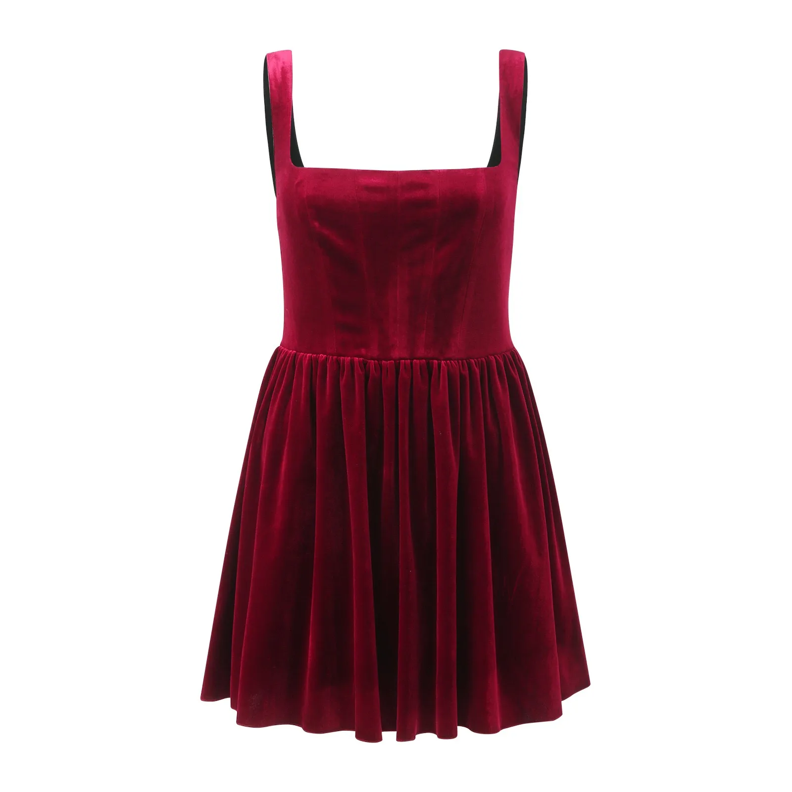 Robe longue en velours froncé pour femme, robe mi-longue sexy pour femme, robe formelle élégante pour cocktail, robe de soirée éducative