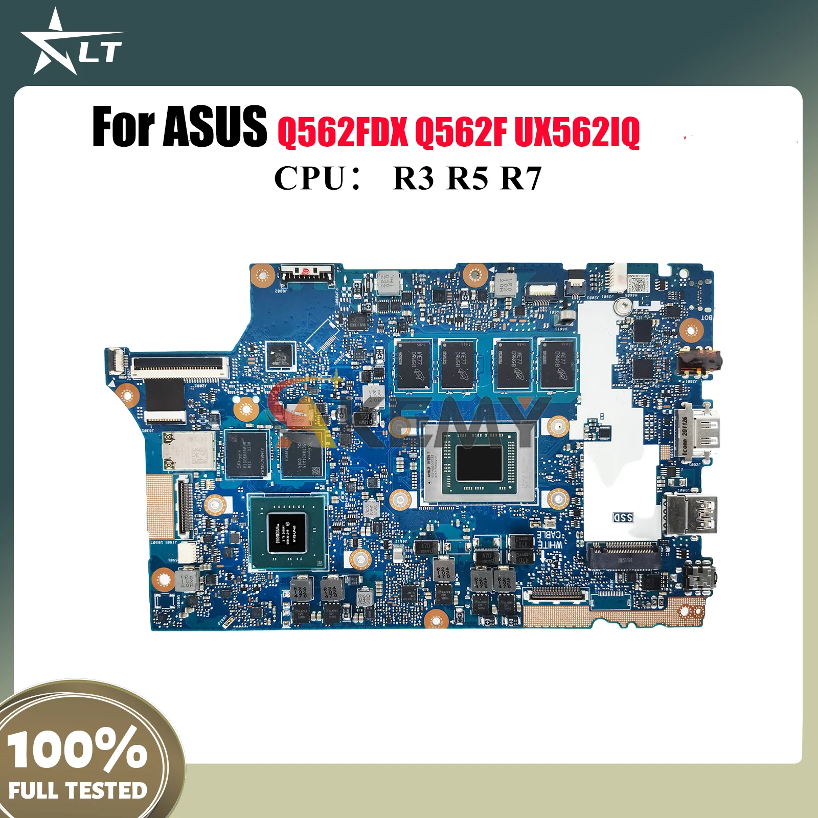 

UX562IQ Материнская плата для ноутбука ASUS ZenBook Q562FDX Q562F UX56IQ UX562 Материнская плата для ноутбука с процессором R3 R5 R7 100% tests OK stk