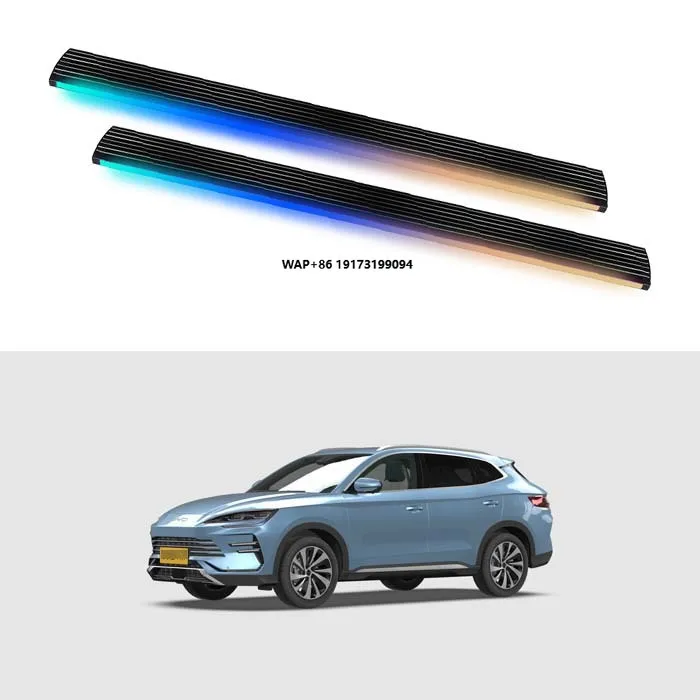 

Electric Running Boards Side Steps Pedal with LED for B-YD SONG PLUS Black Powder Coated 100% Waterproof