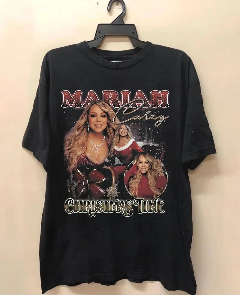Mariah Carey All I Want For Christmas Is You Vintage Shirt, Vintage Bootleg Tee Summer Men's and Women's T-shirt Top