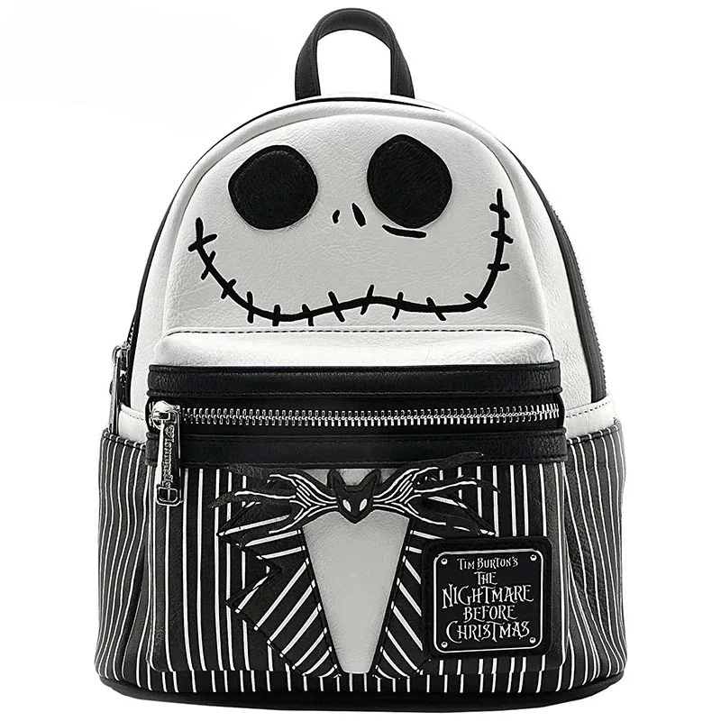Loungefly - Mini Mochila de Jack Skellington de Pesadilla Antes de Navidad para Mujer, Mochila Decorativa de Halloween