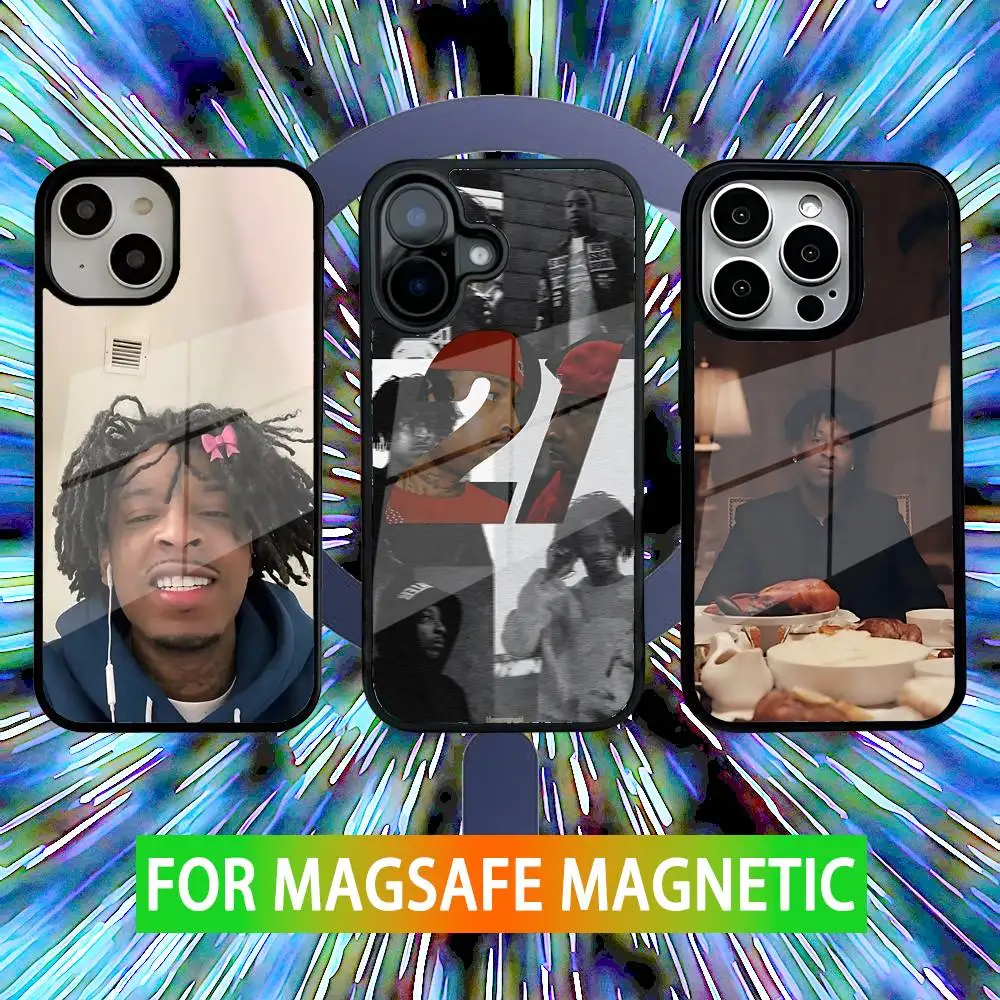 

Raapper 21 S-Savage Phone Case For iPhone 16,15,14,13,12,11,Pro,Max,Plus,Mini,SE New Magsafe Magnetic Wireless Charging