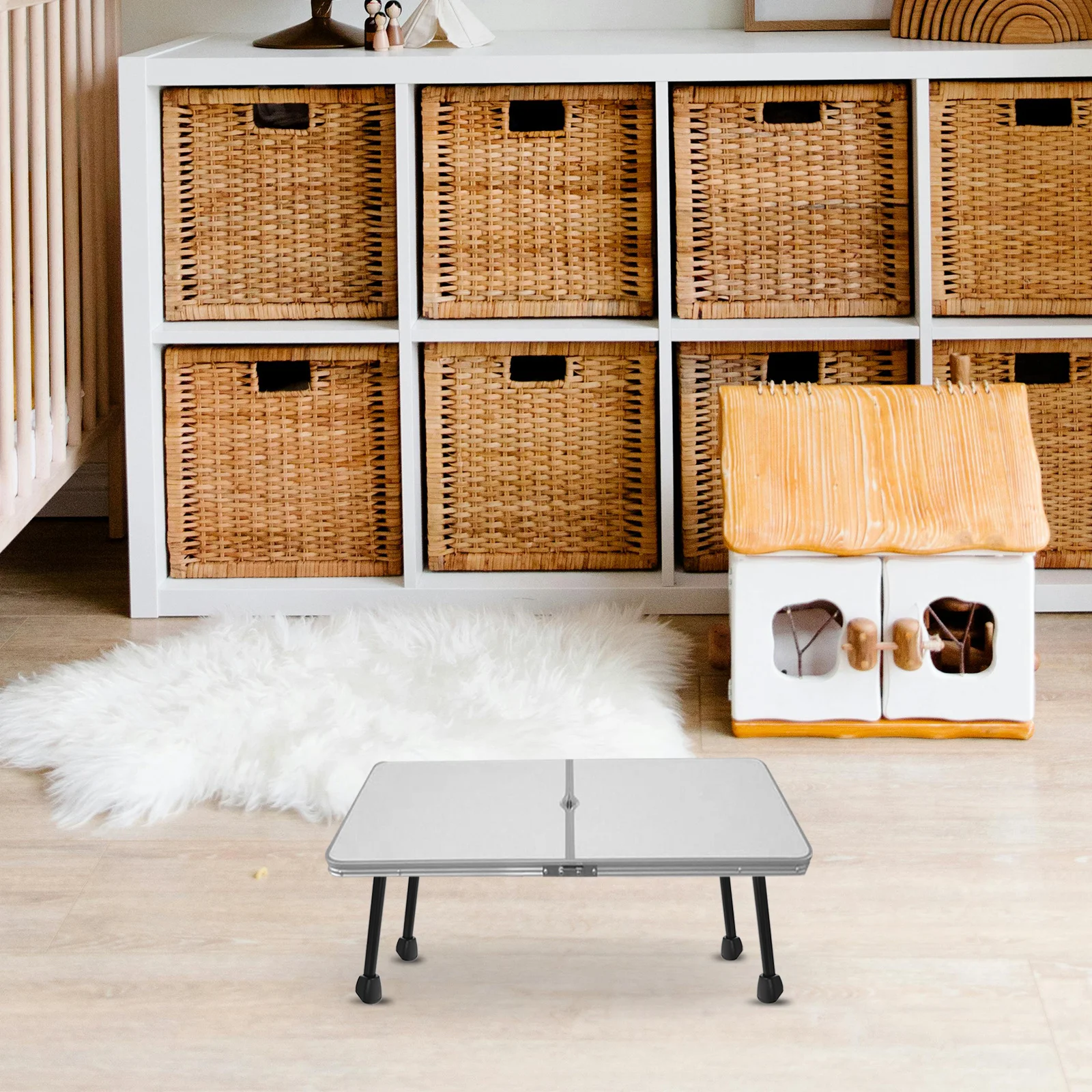 4 قطعة الحديد للطي الثقيلة لمكتب القهوة الطعام نهاية الجدول مقاعد البدلاء أرجل قابلة للطي لطاولة أرجل قطع الأثاث إصلاح الأجهزة #2