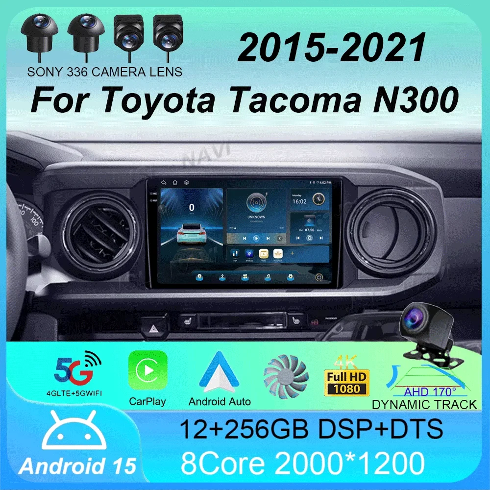 

Car Radio Android 15 Carplay Auto For Toyota Tacoma N300 2015-2021 Multimedia Video Player GPS Navigation Stereo Head Unit Audio