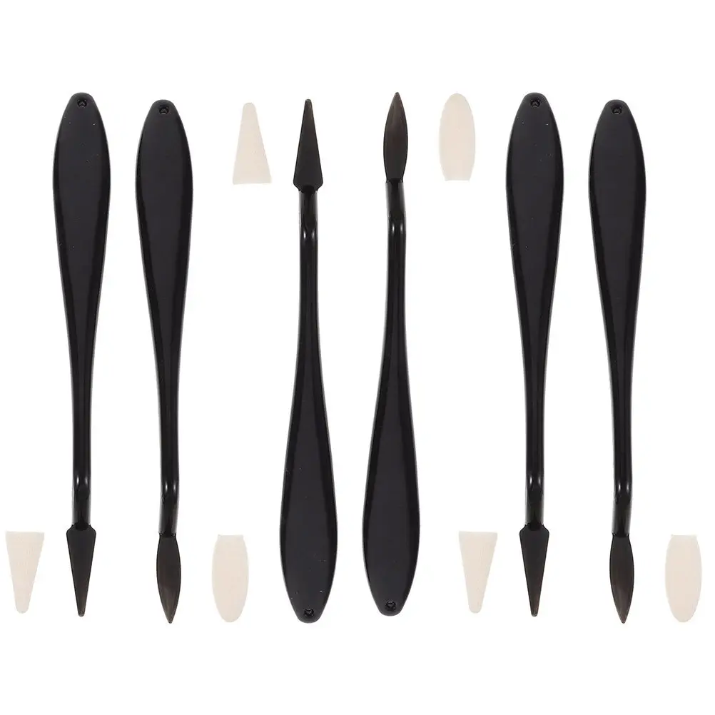 6Pcs Paper Blending Stumps Sketch Wiper Sponge Eraser Set Art Blender Tools for Charcoal Pencil Drawing Smudge Correction