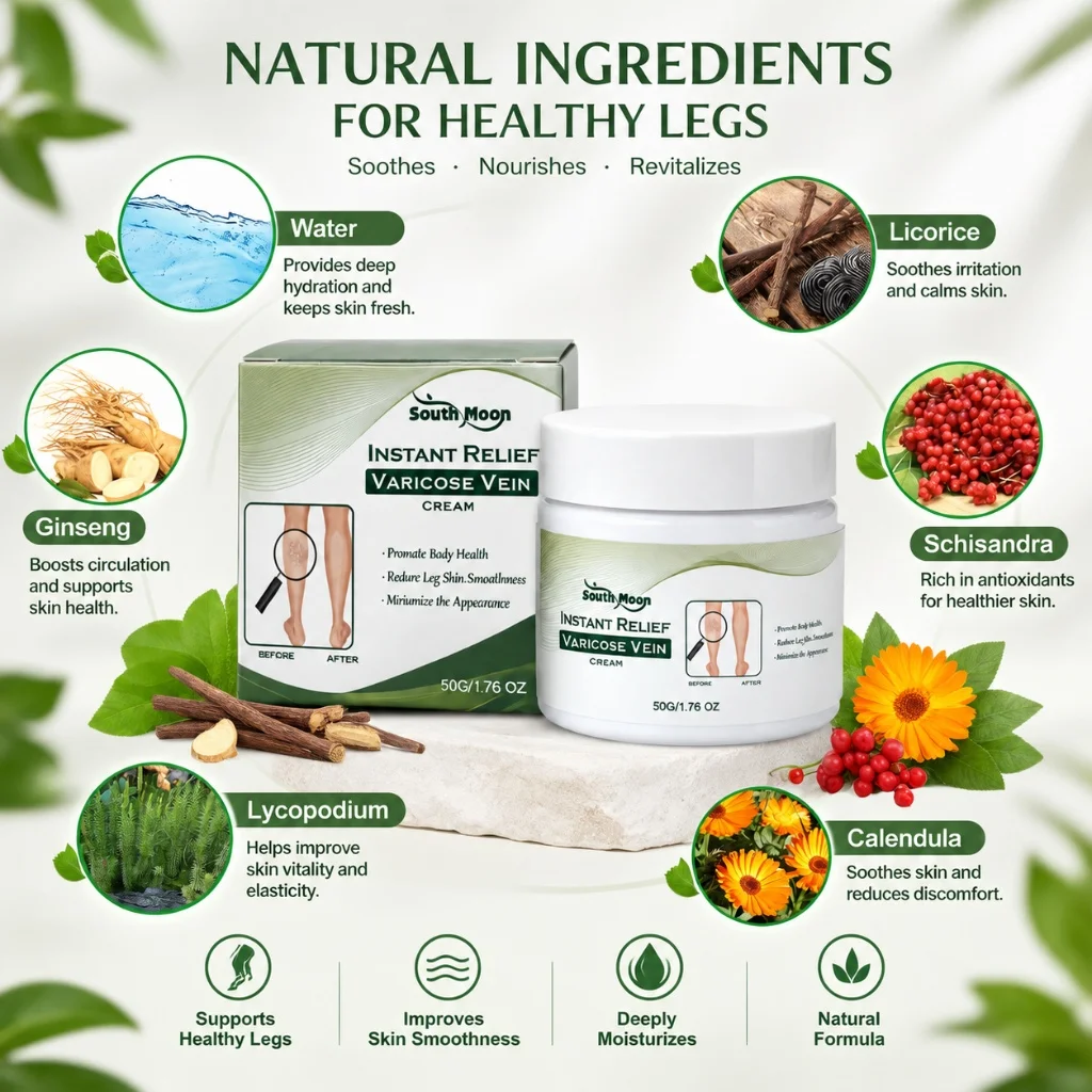 Leg Skin Soothing Cream Natural Herbal Leg Care Cream Moisturize Improve Skin Smoothness Comfort Tired Legs For Daily Leg Care