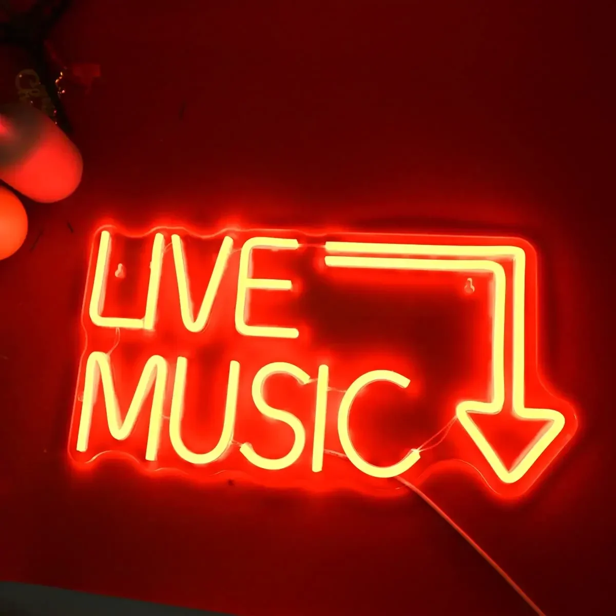 Music Live Neon Sign LED Letter Neon Light Signs For Party Bedroom Home Gift Hanging Playground Shop Room Party Decor Gift