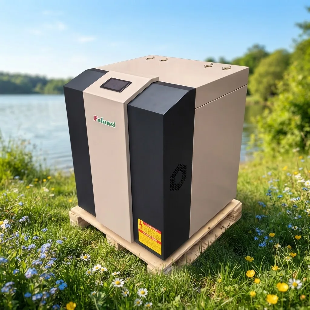 Folansi 7KW FWD-02DC Enlarge Heat Exchanger High Energy Efficiency Silent Wifi R32 Inverter Ground Source Heat Pump Geothermal