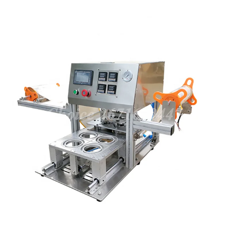 Fully Automatic Desktop Drink Cup Sealing Machine Stainless Steel Boba Tea Filler and Sealer for Bubble Tea Equipment