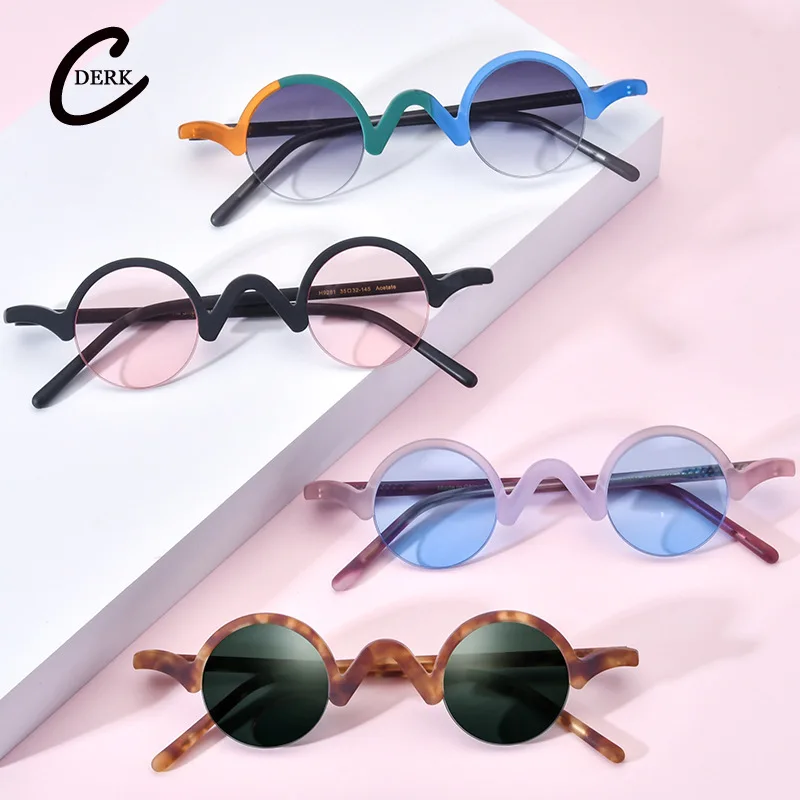 Retro Frosted Round Women's Sunglasses High-quality Acetate Outdoor Classic Fashion UV400 Men's Handmade Polarized SUN GLASSES