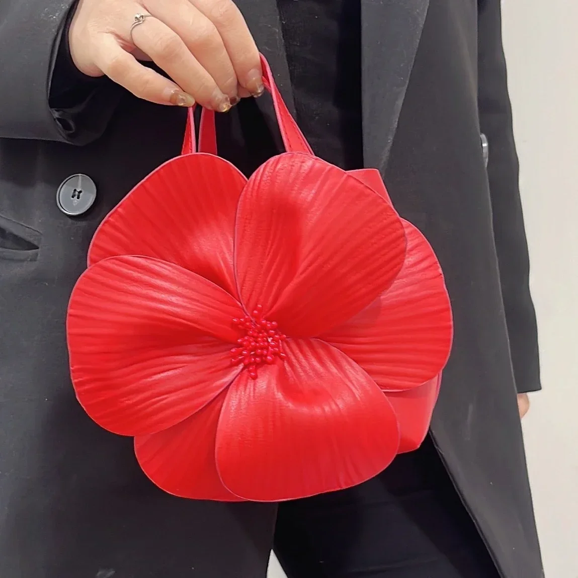 Women's New Fashion Big Petal Flower Mini Composite Bag Tote Handbag Bucket Bag ShoulderBag CrossbodyBag Party Club Dress Daily