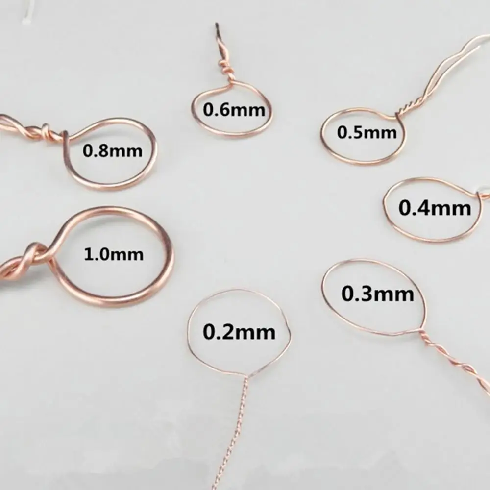 1Roll Gold Silver Brass Copper Wire 0.2/0.4/0.6/0.8/1mm Handmade Crafts Beading Wire Bracelet Necklaces DIY Cord String