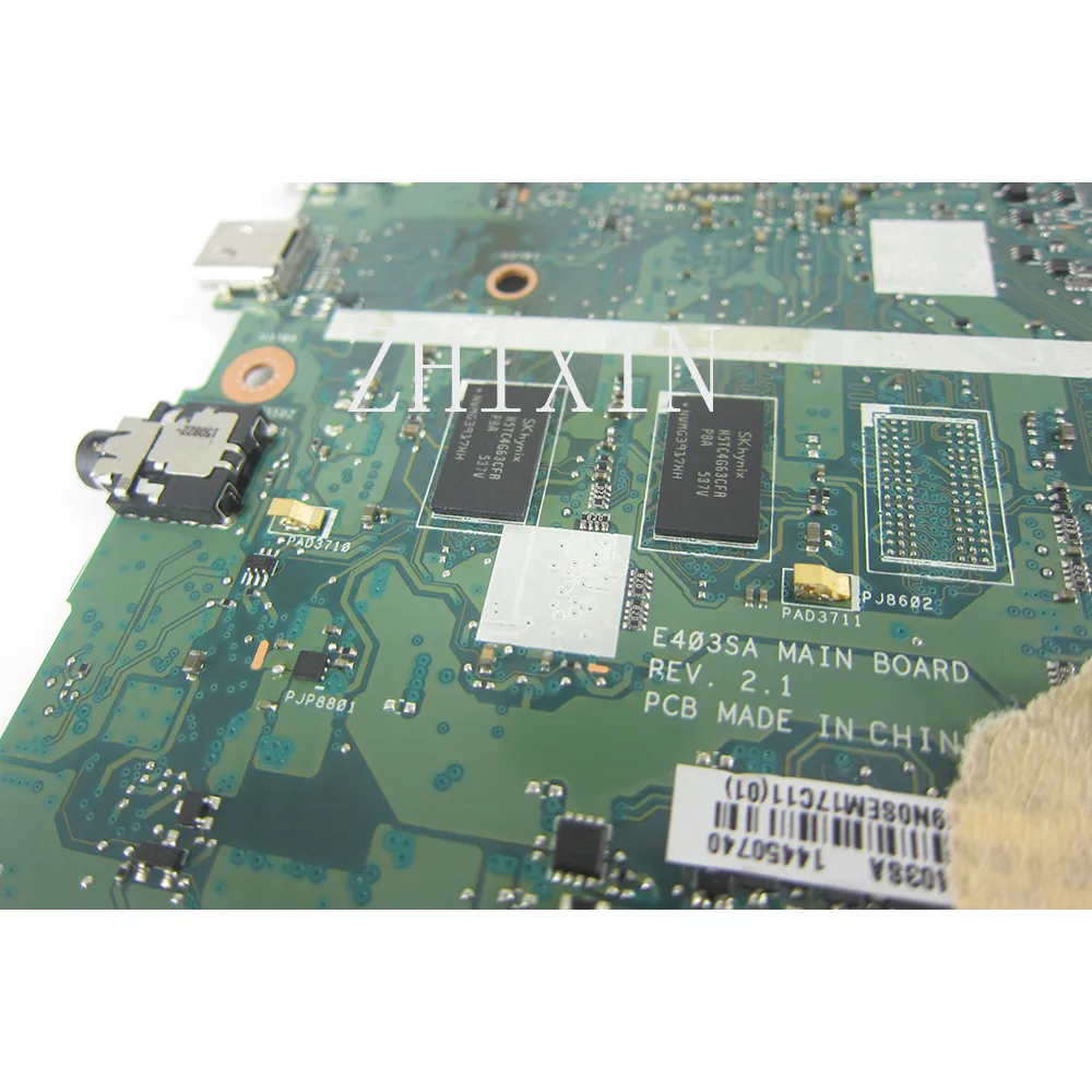 yourui E403S Mainboard For ASUS E403SA Laptop Motherboard N3050 SSD-32 2GB/RAM MAIN BOARD full test