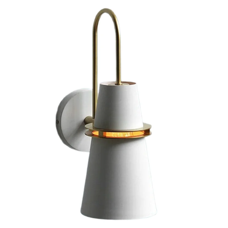 Abwr-luxuoso lâmpada de parede de metal azul-inspirado nórdico iluminação de cabeceira decorativa para quarto para iluminação doméstica