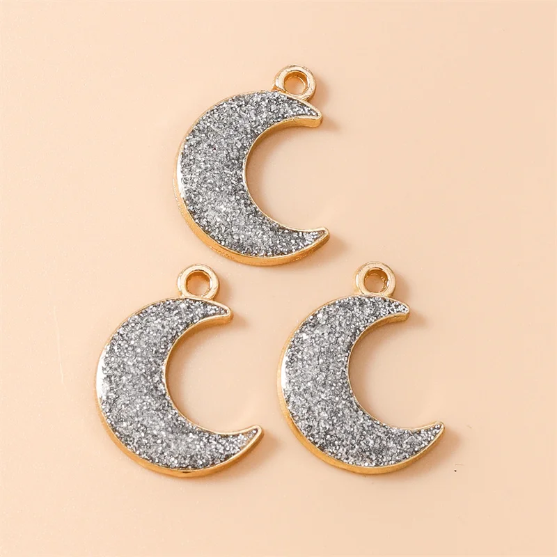 Leslie 10 Stück/Set Emaille-Mond-Stern-Regenbogen-Anhänger für Niedliche Ohrringe, Armbänder, Halsketten, Anhänger, DIY-Schmuckherstellungszubehör – Detail 22